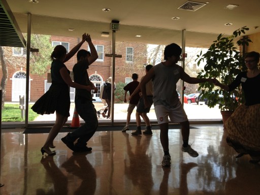 Members of the Waltz Club show off their swing dancing. (photo by Admissions)